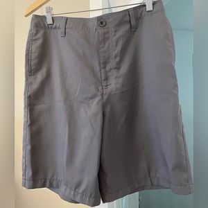 Under Armour boys shorts. Size is Youth XL. Light Grey.